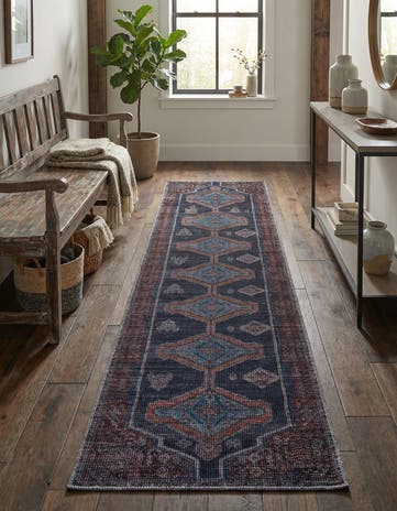 Charcoal and Gray Washable Sisu Runner Rug