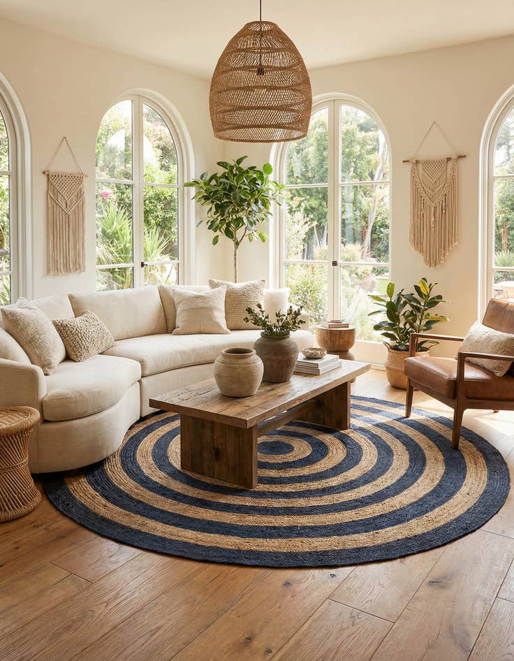 Detail image of 10' x 10' Handmade Braided Jute Round Rug