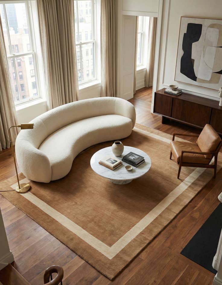 Detail image of 7' 10 x 10' Jill Zarin Border Wool Rug