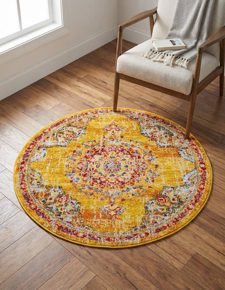 Detail image of 3' x 3' Carrington Round Rug