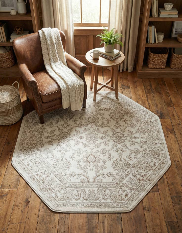 Detail image of 5' 3 x 5' 3 Charlotte Octagon Rug