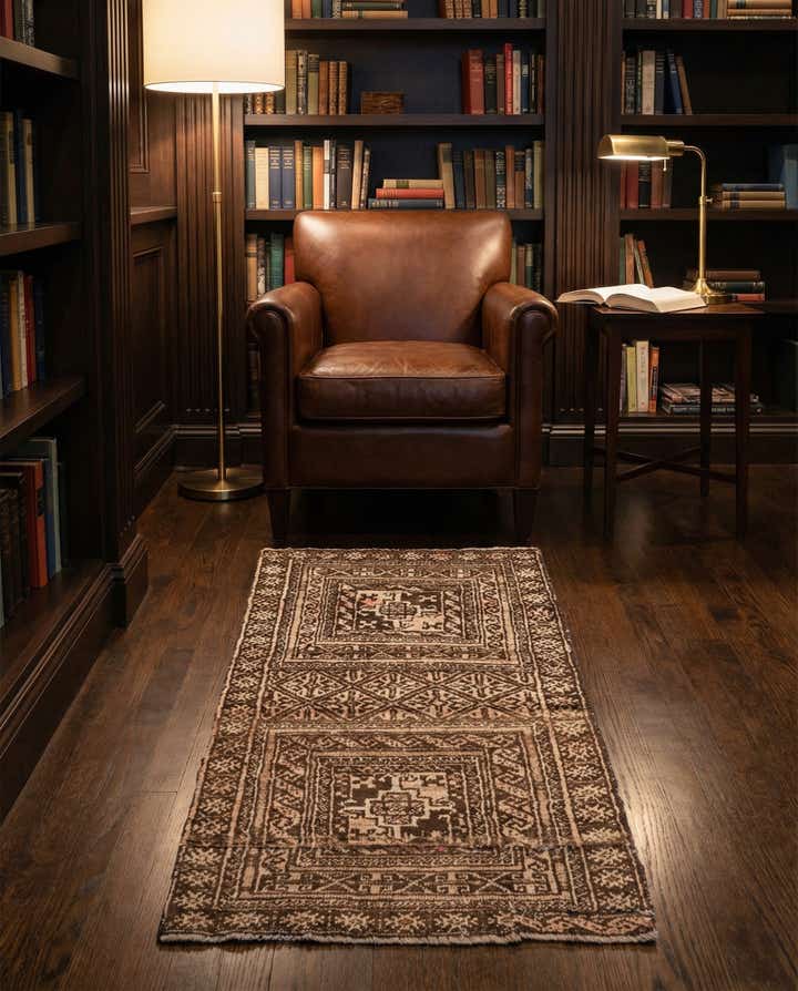 1' 10 x 3' 8 Hand Knotted Ultra Vintage Persian Wool Runner Rug