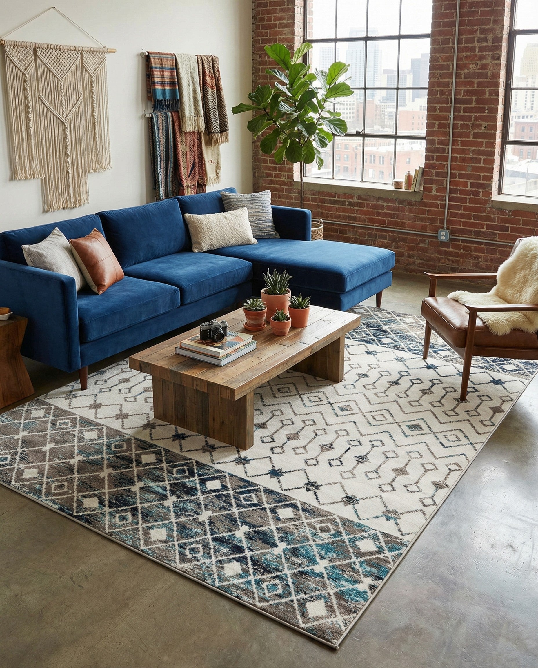 9' x 12' Moroccan Trellis Rug