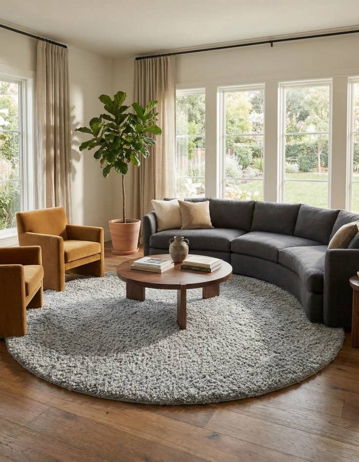 Detail image of 10' x 10' Zermatt Shag Round Rug