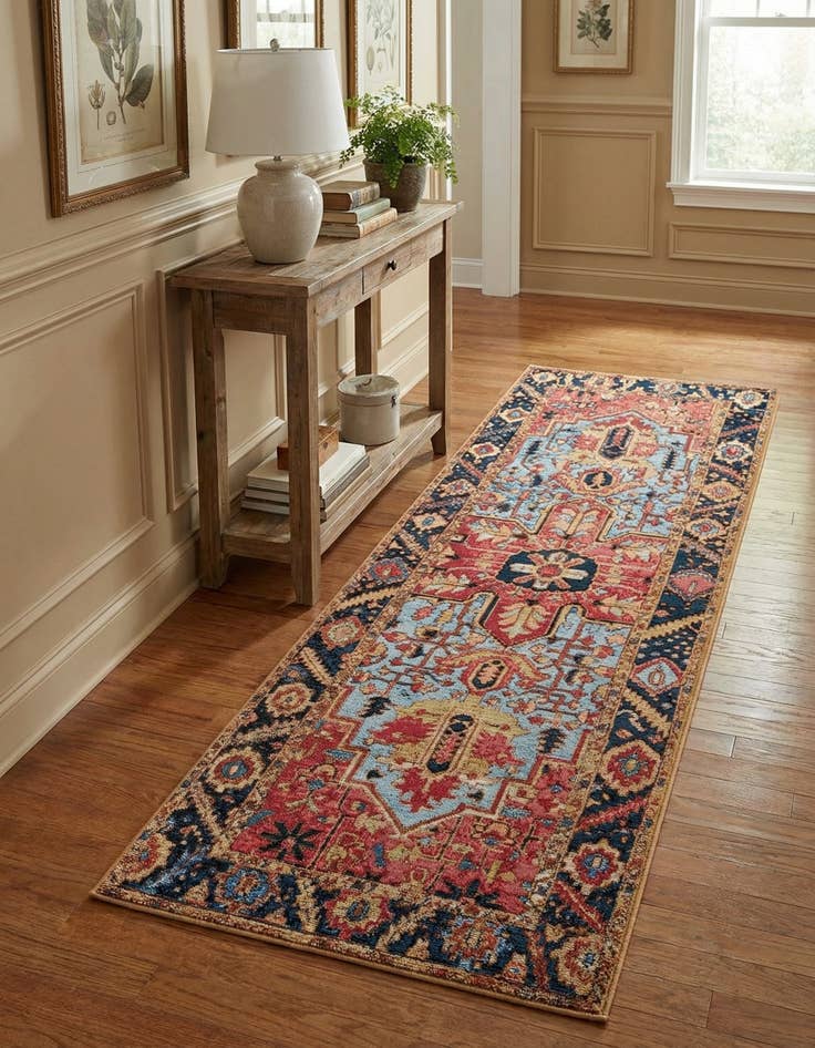 Detail image of 2' x 6' Washable Traditional Indoor / Outdoor Runner Rug