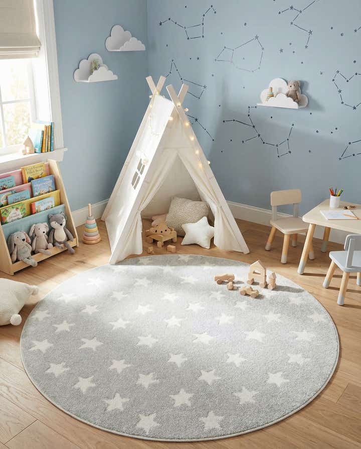 5' x 5' Whimsy Kids Round Rug