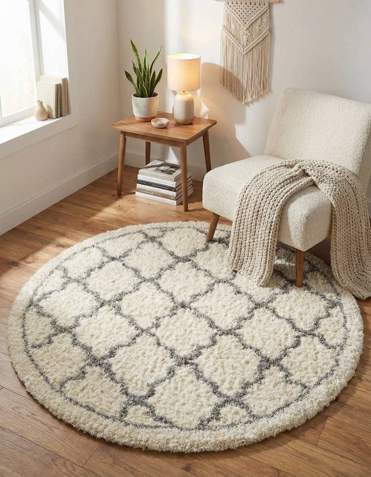 Detail image of 5' x 5' Infinity Shag Round Rug