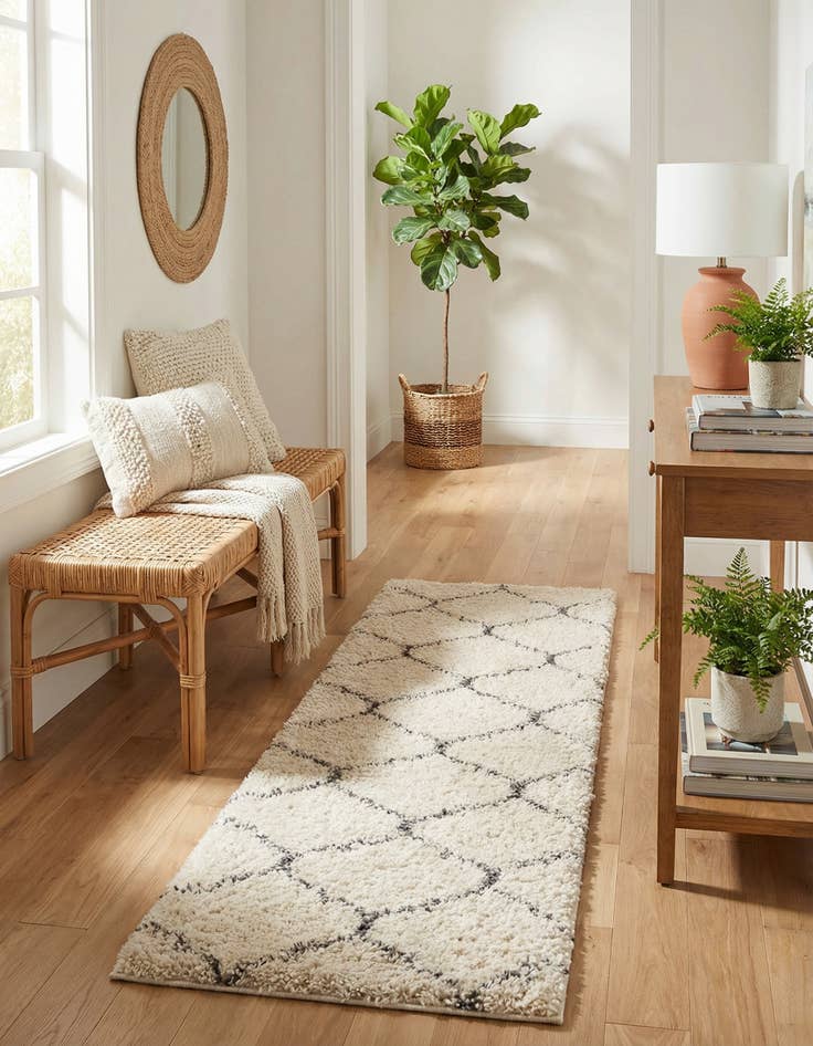 Detail image of 2' x 7' Marrakesh Shag Runner Rug