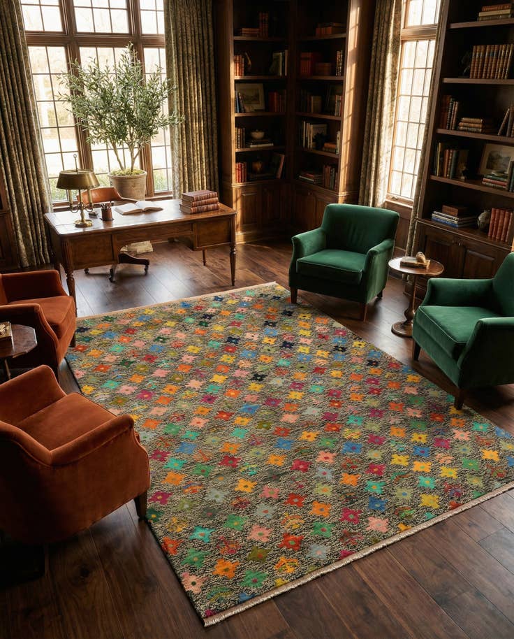 Detail image of 5' 6 x 7' 10 Hand Knotted Balouch Wool Rug