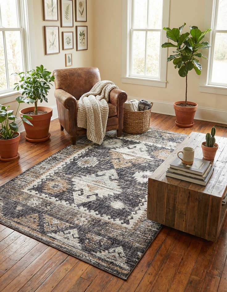 Detail image of 4' x 6' Eco Southwestern Rug