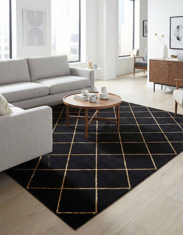 Detail image of 7' 10 x 7' 10 Vogue Geo Square Rug