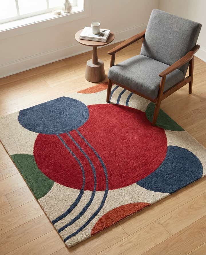 5' 1 x 5' 1 Handtufted Wool Square Rug