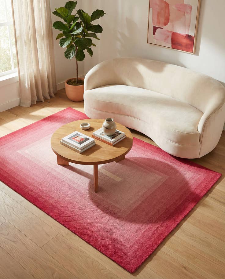 Detail image of 5' 1 x 8' Ombre Wool Rug