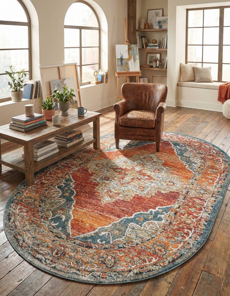 Detail image of 5' x 8' Isabella Oval Rug