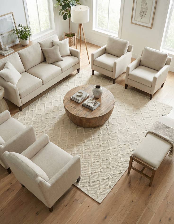 Detail image of 8' x 8'  Hand Knotted Jill Zarin Dorset Square Rug