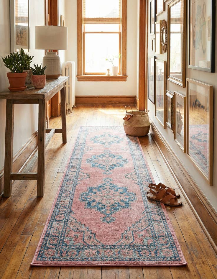 Detail image of 2' x 8' Washable Francesca Runner Rug