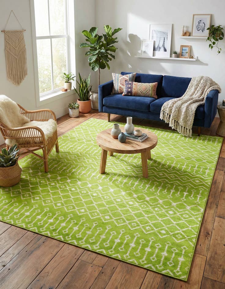 Detail image of 7' 10 x 10' Kasbah Trellis Rug