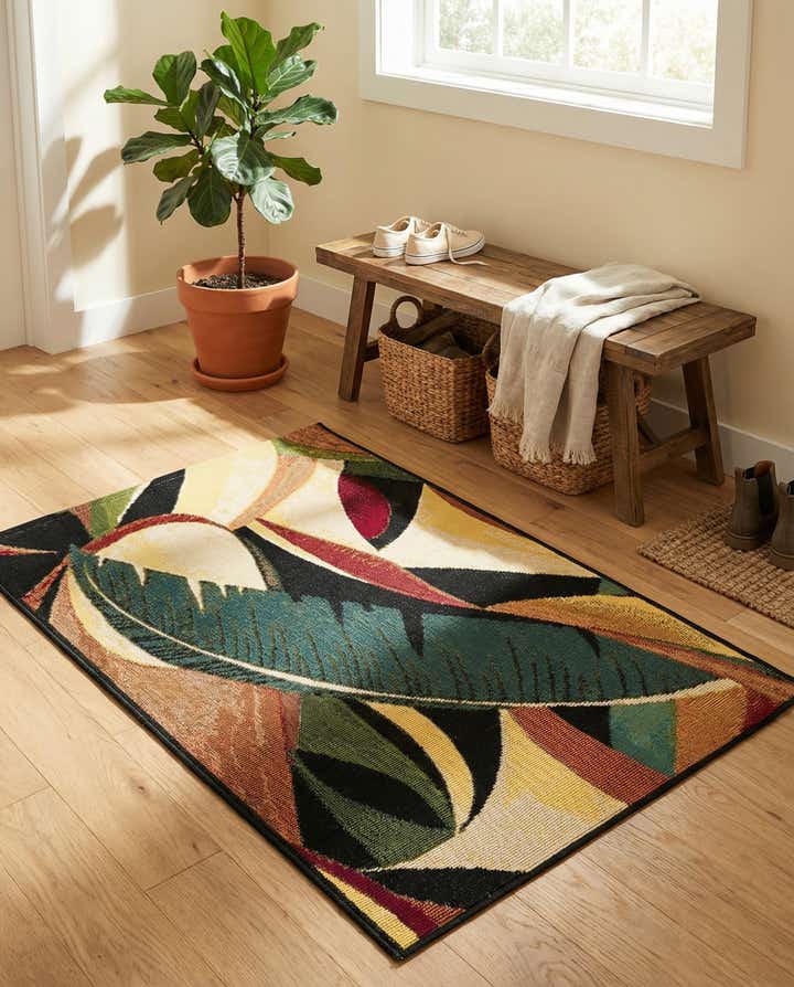 2' x 3' Easy-Clean Botanical Indoor / Outdoor Rug