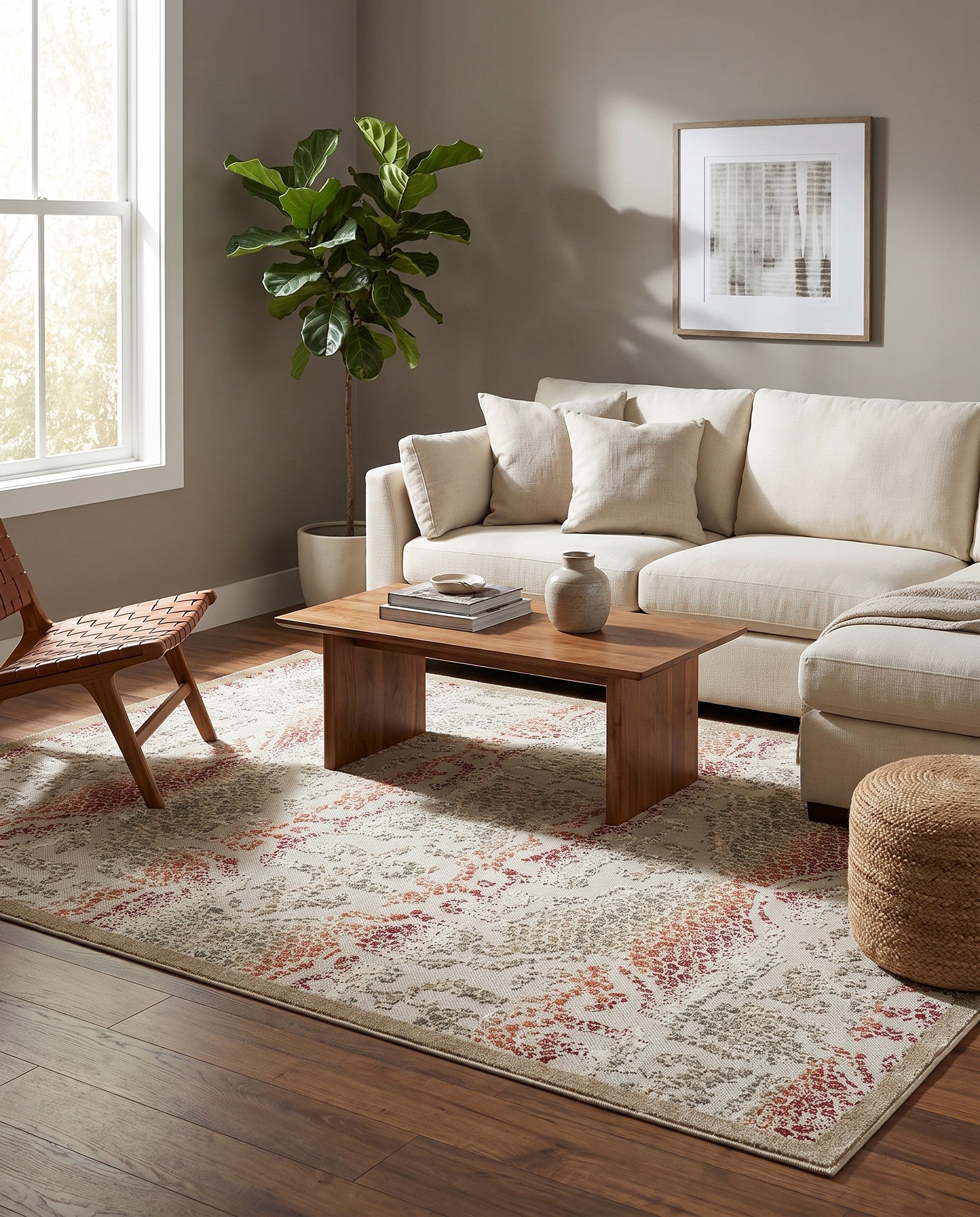 5' x 8' Easy-Clean Modern Indoor / Outdoor Rug