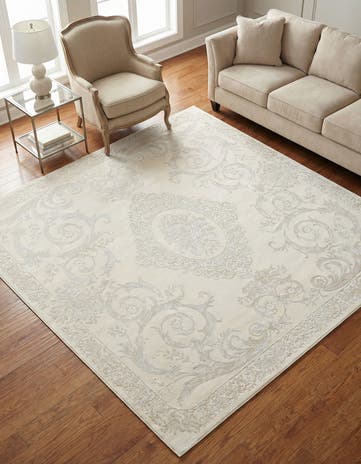 Ivory Finsbury Square Rug