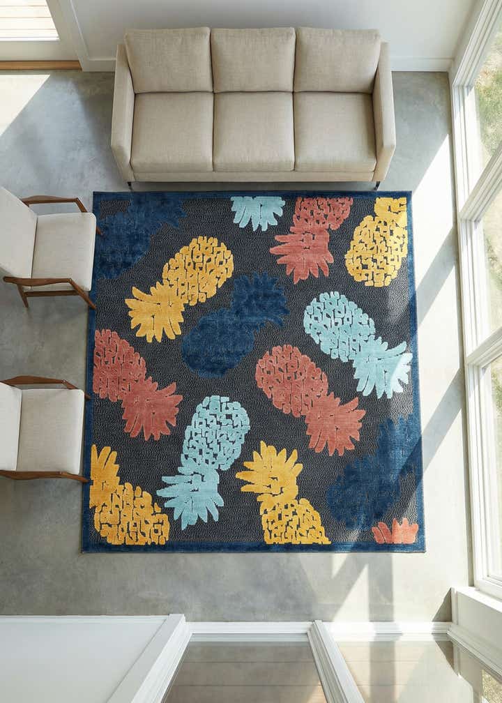 7' 10 x 7' 10 Easy-Clean Belize Indoor / Outdoor Square Rug