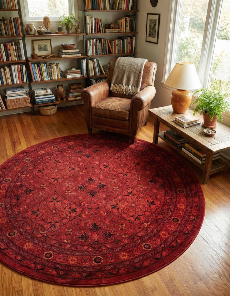 Detail image of 7' 10 x 7' 10 Bokhara Round Rug