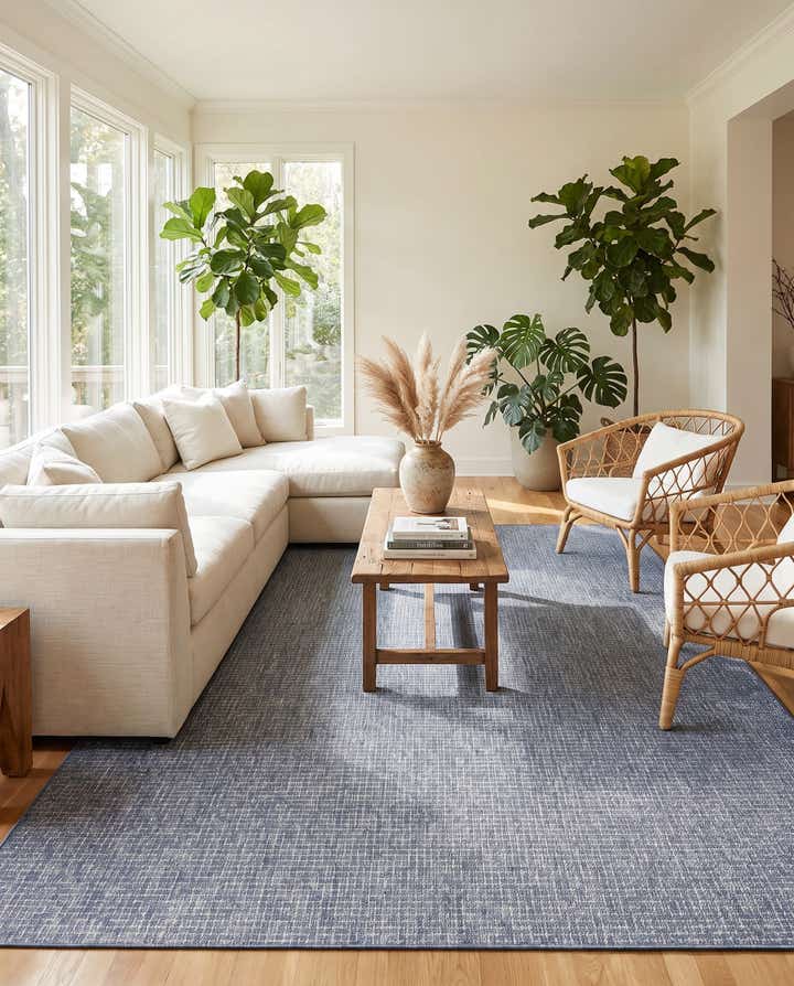 10' x 14' Easy-Clean Checkered Indoor / Outdoor Rug