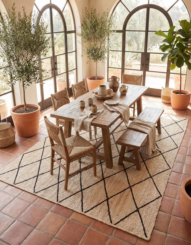 Detail image of 8' x 10' Handmade Braided Jute Rug