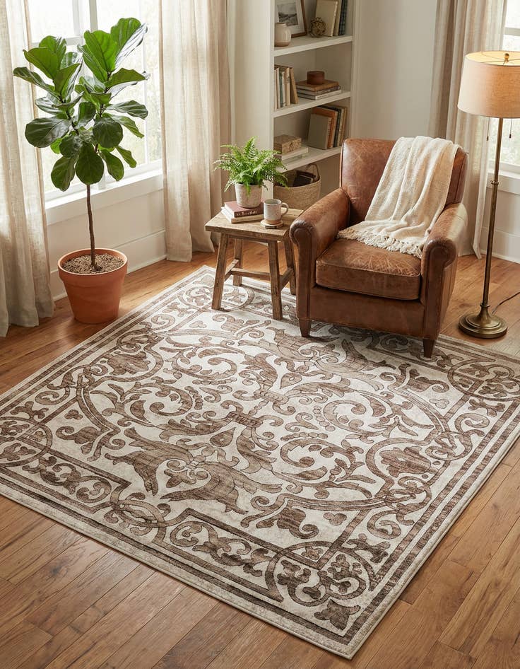 Detail image of 6' x 6' Hermitage Square Rug