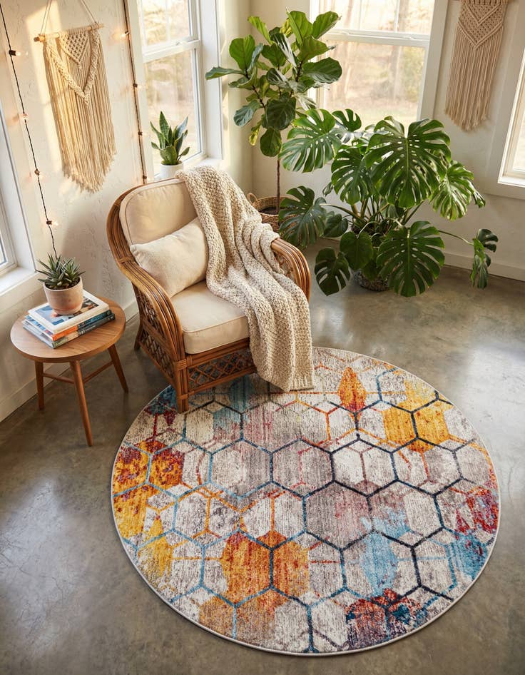 Detail image of 5' 3 x 5' 3 Andromeda Round Rug