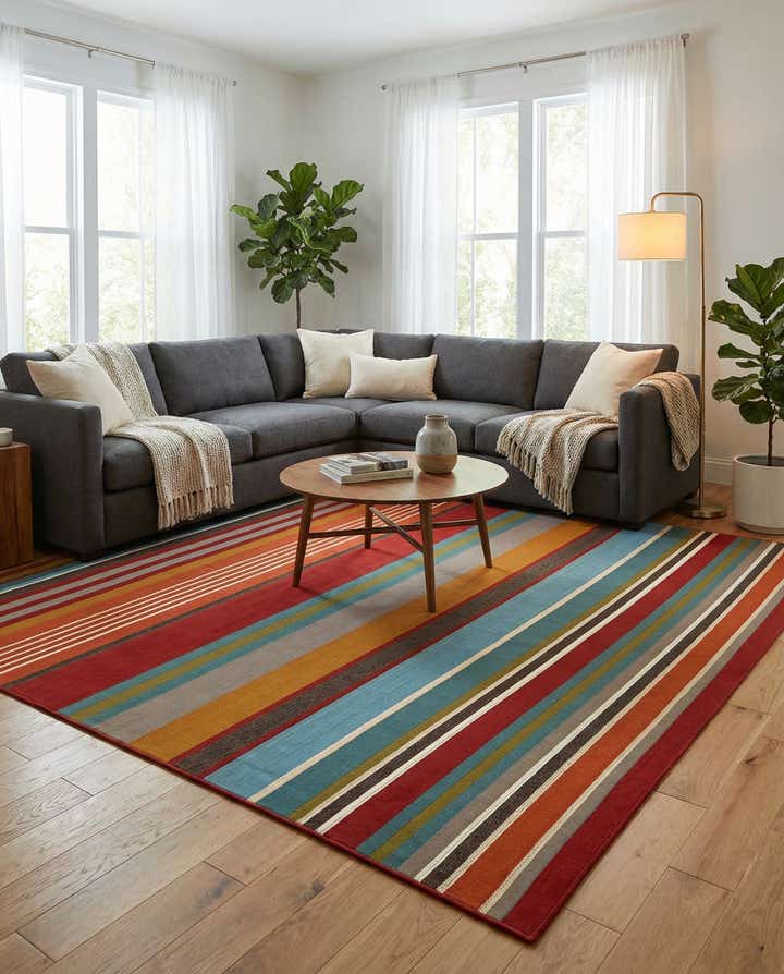 10' x 10' Easy-Clean Modern Indoor / Outdoor Square Rug