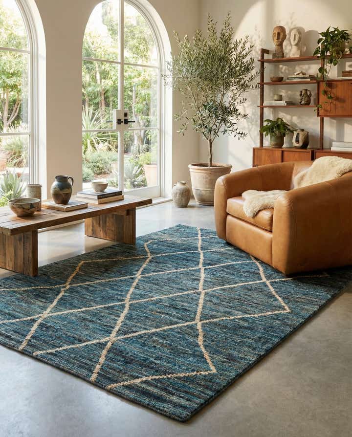4' 10 x 5' 11 Hand Knotted Moroccan Wool Rug