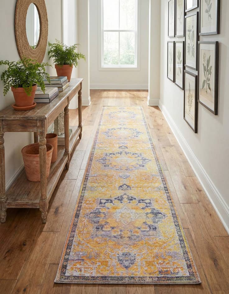 Detail image of 2' x 13' Washable Francesca Runner Rug