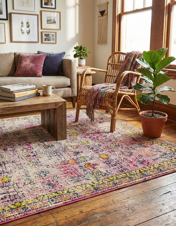 Pink Washable El Paso Rug