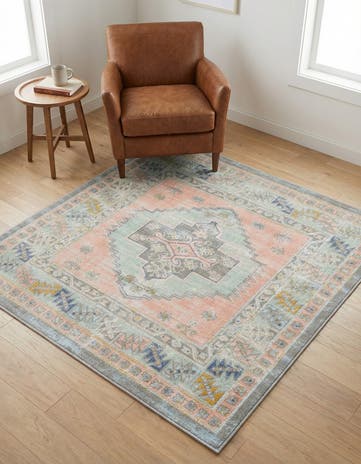 Pink Whitney Square Rug