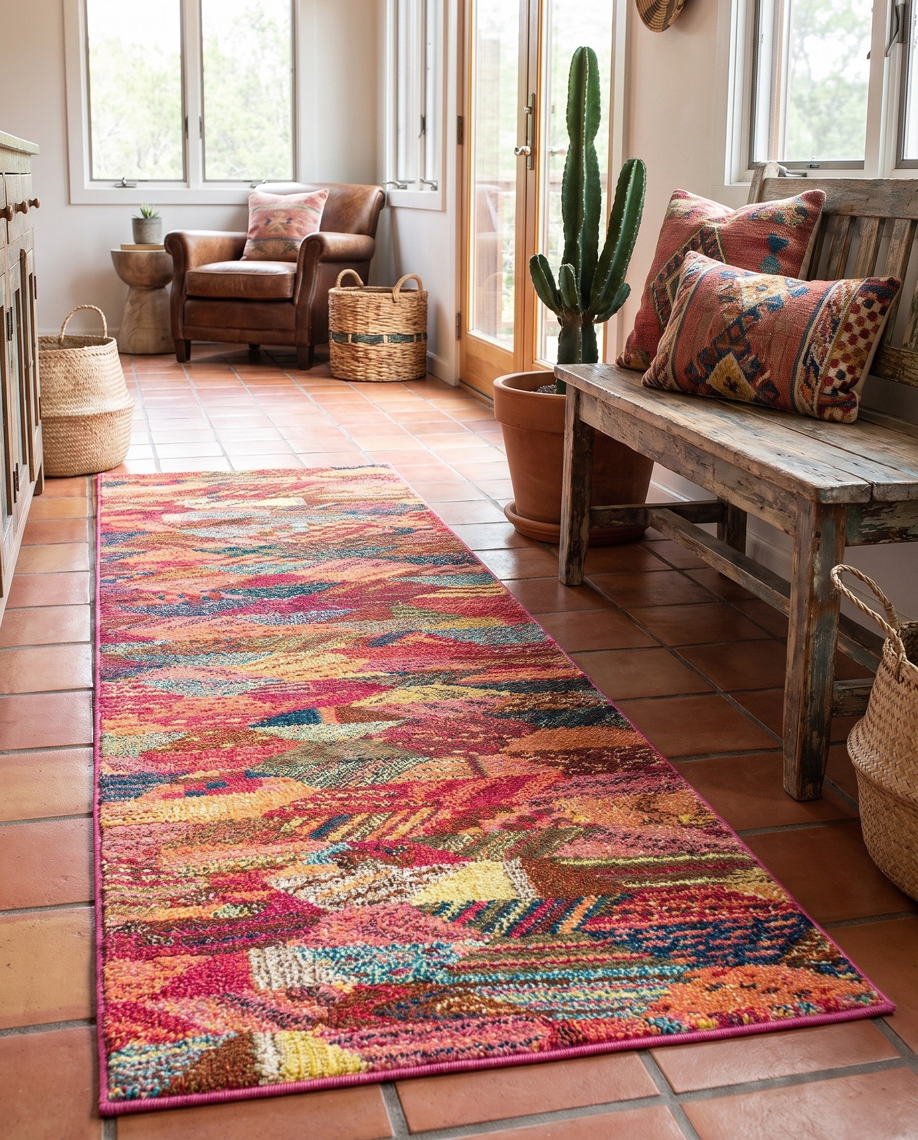 2' 2 x 6' 9 Washable Mesa Runner Rug