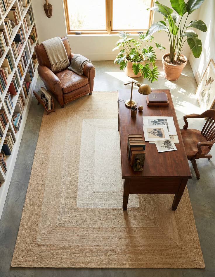 Detail image of 7' 10 x 10' Hand Braided Wool Rug