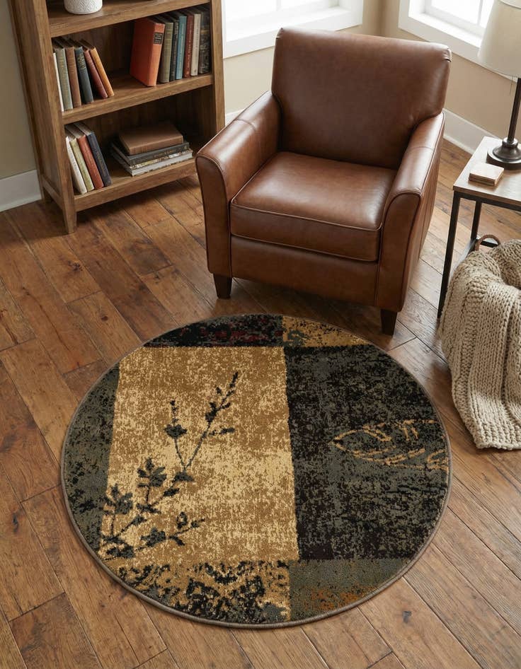 Detail image of 3' x 3' Coffee Shop Round Rug
