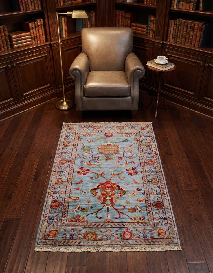 Detail image of 2' 8 x 3' 10 Hand Knotted Ariana Ziegler Rug