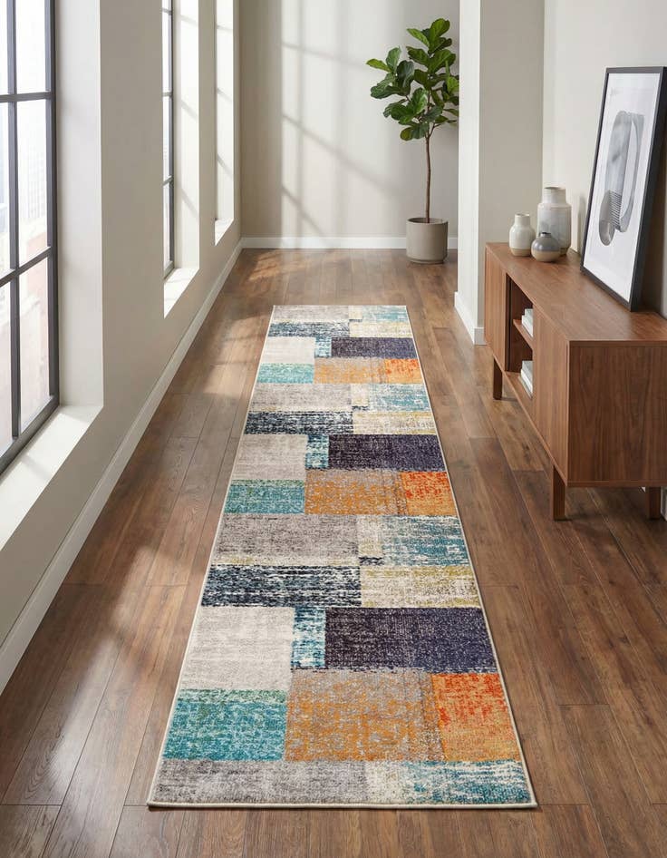 Detail image of 2' 7 x 12' Washable Vivid Runner Rug