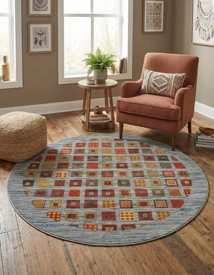 Detail image of 6' x 6' Kashkuli Gabbeh Round Rug