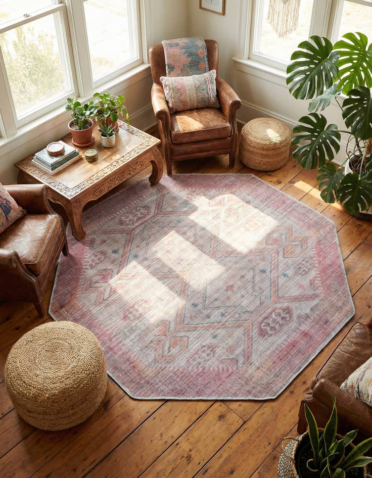 Detail image of 7' 10 x 7' 10  Washable Sisu Octagon Rug