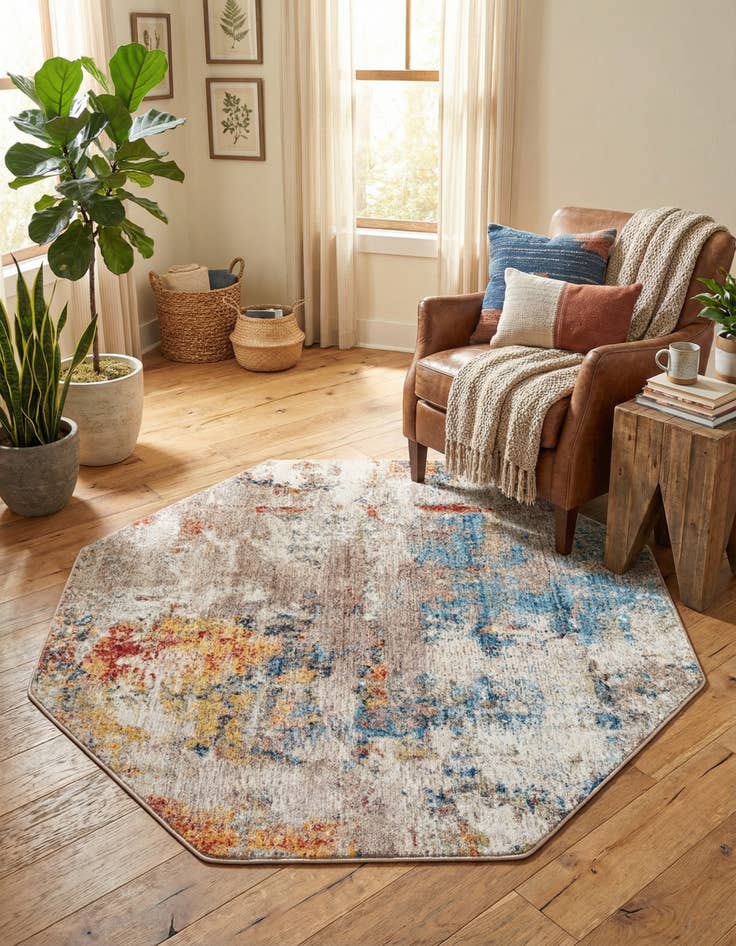 Detail image of 5' x 5' Andromeda Octagon Rug