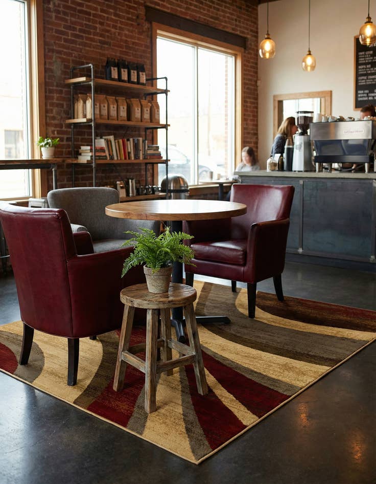 Detail image of 7' x 7' Coffee Shop Square Rug