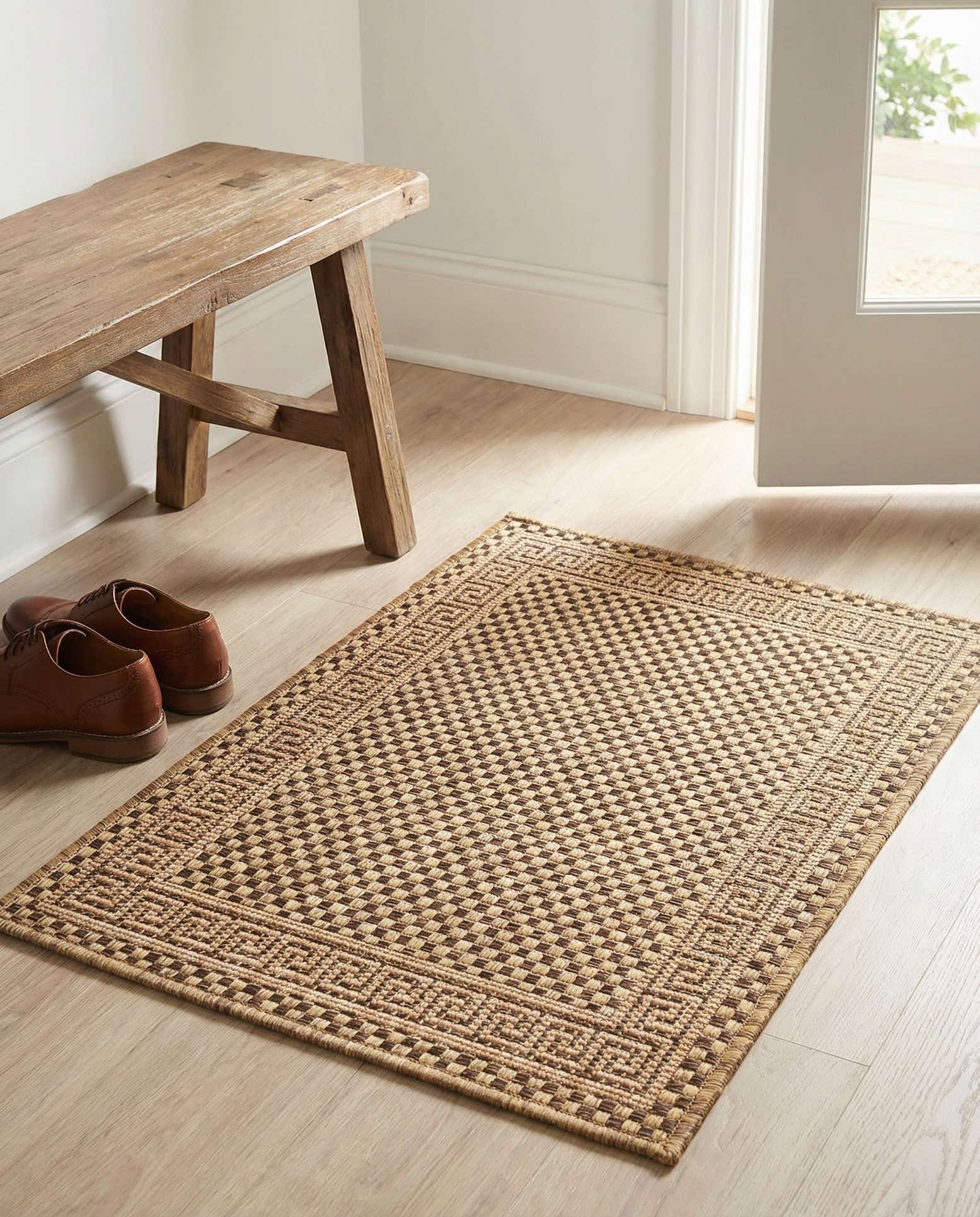 2' 2 x 3' Easy-Clean Border Indoor / Outdoor Rug