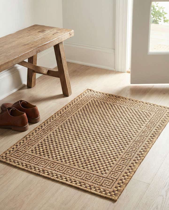 2' 2 x 3' Easy-Clean Border Indoor / Outdoor Rug