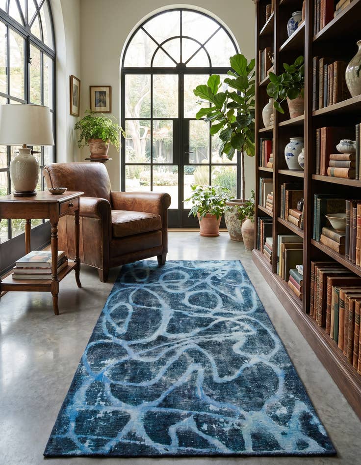 Detail image of 4' 6 x 7' 6 Hand Knotted Ultra Vintage Persian Wool Runner Rug