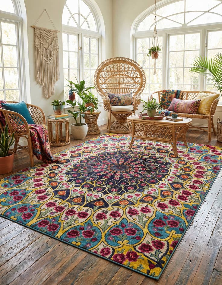 Detail image of 8' x 10' Washable Carnevale Rug