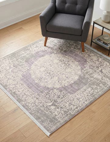 4' x 4' Modern Classical Square Rug