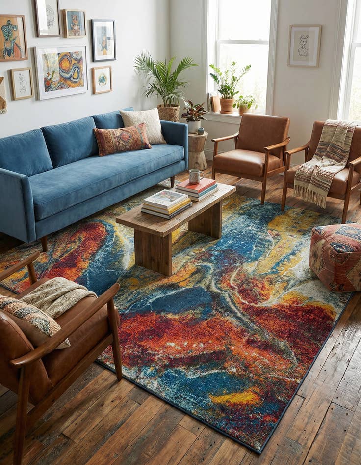 Detail image of 9' x 12' Washable Haerfest Rug